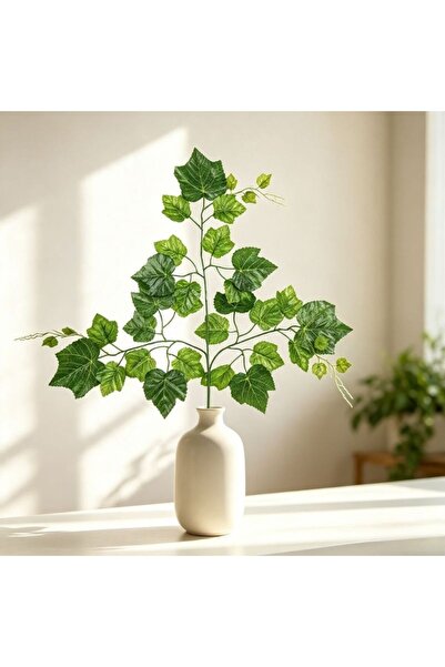 idei Ramură de viță‑de‑vie artificială 70 cm cu 3 crenguțe, element verde pen...