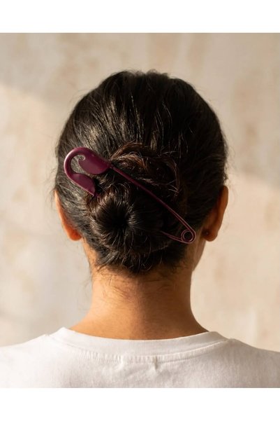SELYEL Agrafă mare tip ac cu model – Accesoriu de păr pentru femei