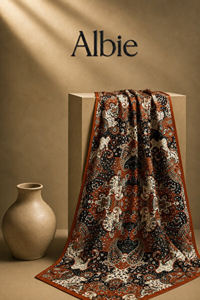 Albie Women's Patterned French Silk Shawl – Elegant and Stylish Silk Shawl Mo...