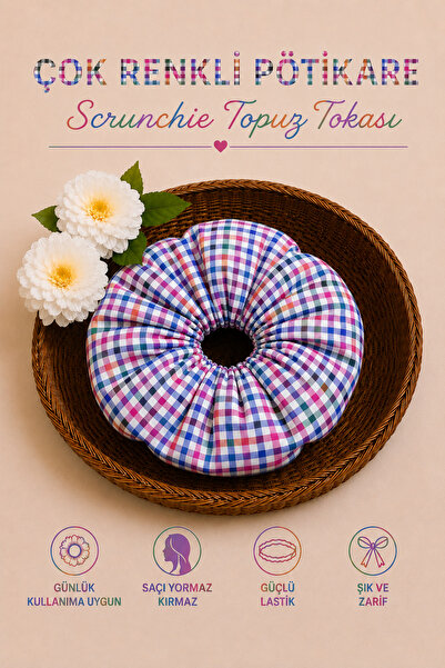 Hophera Pötikare Large Size Scrunchie Bagel Hair Clip Strong Elastic Bun Hair...