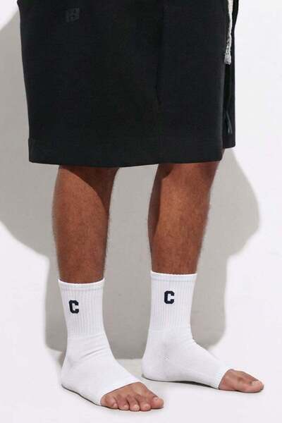 COTENCONCEPT 4 Pairs of Men's Toeless Towel Sole Socks – Open-Toed Socks for ...