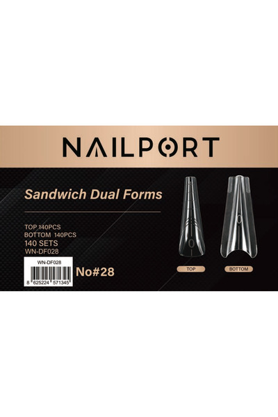 nailport Medium Stiletto Protez Tırnak Sandwich Dual Üst Form Jel Polygel Acrygel - Akrijel ve Polijel İçin D