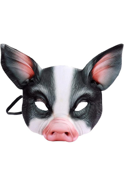 OEM Masca de Halloween din spumă de latex, model porc, realistă pentru Cospla...