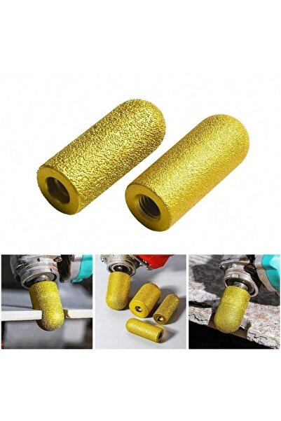 lstri 2 Adet 20/30 mm çap Açı taşlama elmas parmak freze ucu, porselen, seramik, granit fayanslarda delik genişletme, şekil verme ve kenarları pahlama için yuvarlak lehimli taşlama uçları.
