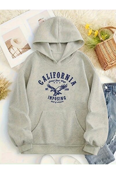 FUFLUNS California Eagle Printed Oversized Unisex Women'S/Men's Hooded Sweats...