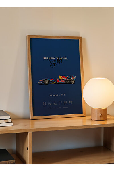 Creatick Design F1 Temalı Ahşap Çerçeveli Poster - Formula 1 Yarış Arabası & ...