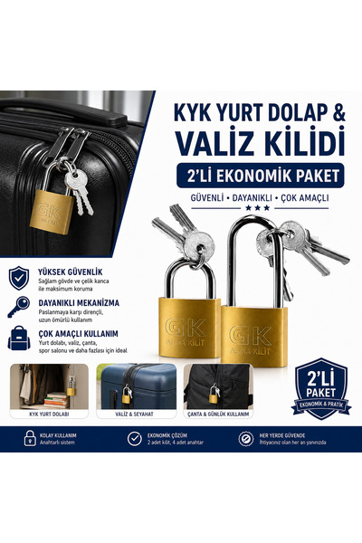 Vi Caro Kyk Yurt kilidi valiz kilidi çok amaçlı kilit