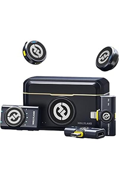 syncticaret HollyView Hollyland Lark M2 Kablosuz Lavalier Mikrofon Combo