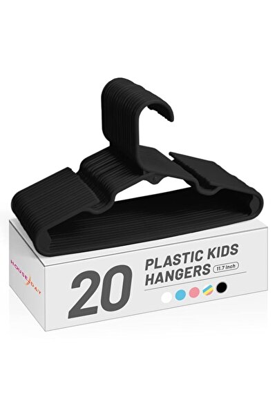 Generic HOUSE DAY Kids Hangers 20 Pack, Premium Black Baby Hangers for Closet...