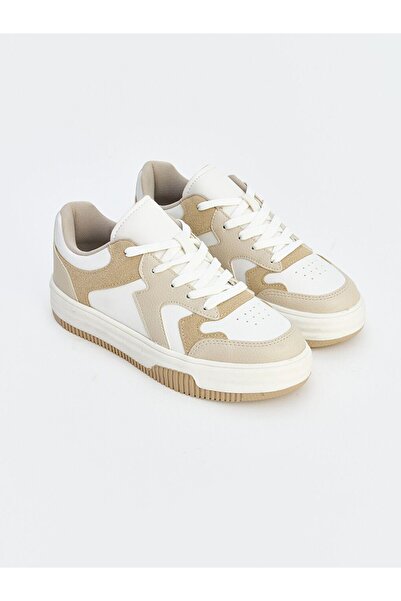 LC Waikiki Lcw Steps Beige Suede Look Girls' Sports Shoes