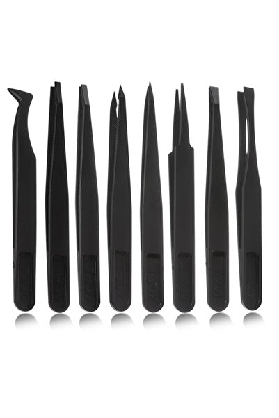 Generic 8 Pcs Venus Fly Trap Feeding Tweezers Set, Carbon Fiber Straight Curv...