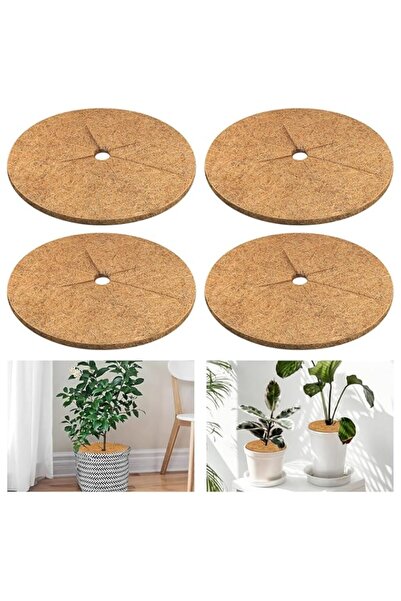 Generic 4PCS Coconut Fiber Mulch Ring for Trees and Plants, 11.8 Inch Natural...
