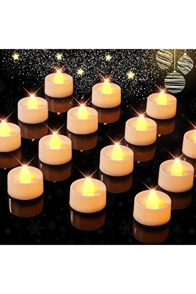Generic Biubiu LED Tea Lights Candles- 24PACK Warm Yellow Flameless Candles R...