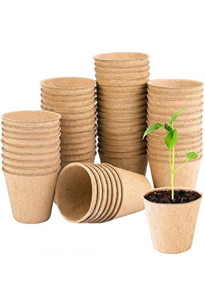 Generic X spring Peat Pots, 3 Inch Round Seed Starter Trays, 100 PCS Garden P...