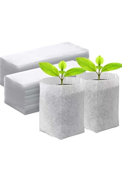 Generic 100 PCS Nursery Bags, Non-Woven Fabric Seedling Bags Biodegradable fo...