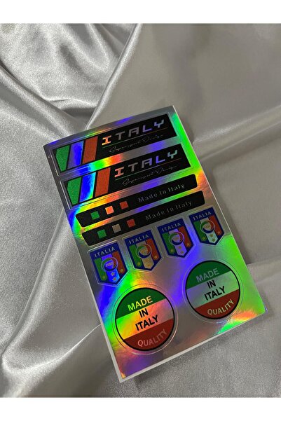 CEBECİOTO Italy Butterfly Glass Hologram Sticker New Series