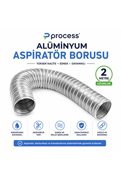 Genel Markalar Alüminyum Aspiratör Borusu – 2 Metre
