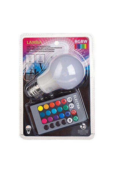 OEM Bec LED E27 RGBW cu 4 moduri, pentru petreceri, 16 culori + Telecomandă (...
