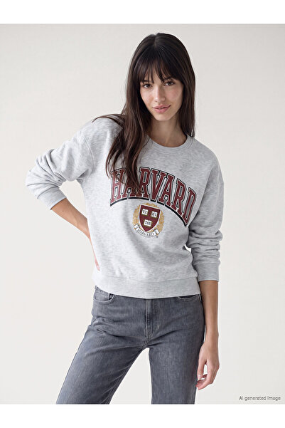 LC Waikiki Rmz Gi̇yi̇m Farkiyla Harvard Printed Loose Fit Women's Thick Sweat...