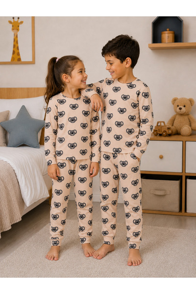 monox 100% Cotton Unisex Children's Pajama Set – Long Sleeve
