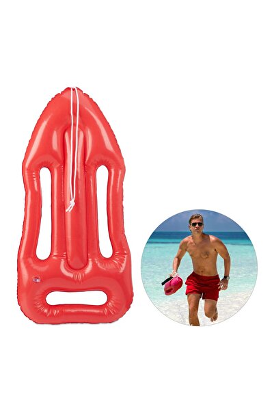 Ayawaska Colac de salvare gonflabil rosu cu snur pentru umar, accesoriu distr...