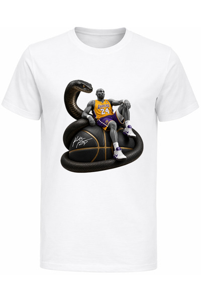 Efendioğlu Design Tricou negru pentru bărbați cu imprimeu Kobe Bryant 24 Blac...