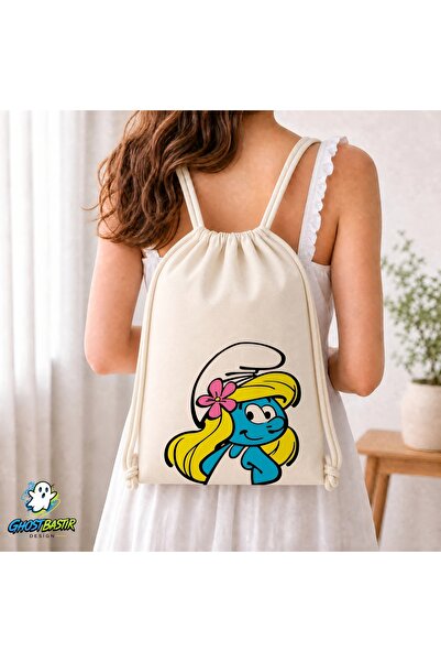 Ghostbastır Design Şirine Drawstring Linen Bag C311