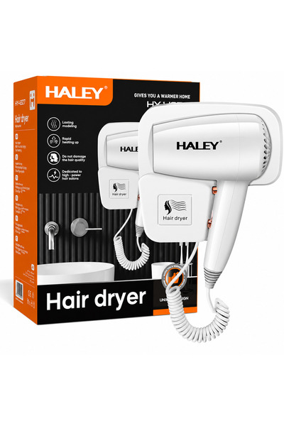 OEM Suport de perete pentru uscător de păr Haley HY-4027, 1300W, 3 setări de ...