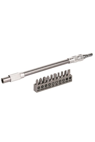 OEM Screwdriver bits, Bosch, 25 mm, 10 pieces + 200 mm adapter