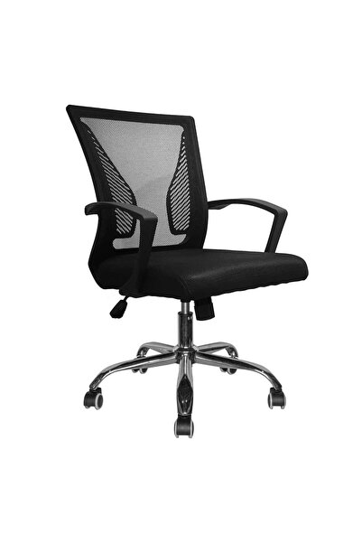 OEM Директорски офис стол ZA-CHR9501-1, въртящ се, мрежест, черен