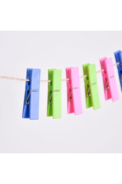 Re Set of 10 multi-colored plastic clips 9 cm, resistant to sun and humidity,...