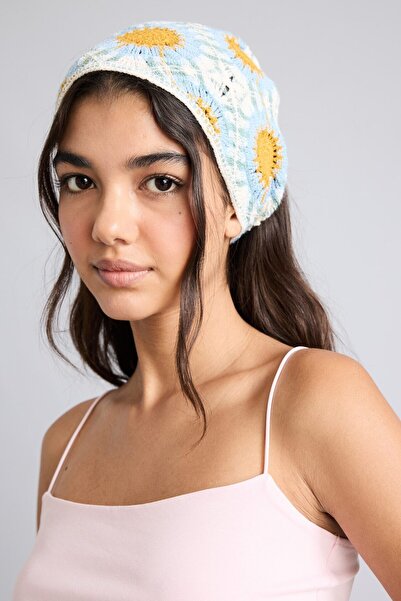 DeFacto Ženska cvetna pletena bandana I6818AX26SM