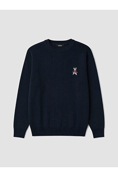 LC Waikiki Crew Neck Embroidered Men's Knit Sweater (W6)