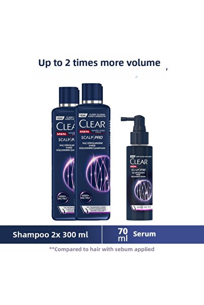 Clear شامبو ومصل تقوية الشعر للرجال Scalp Pro X2 - مضاد لتساقط الشعر والقشرة