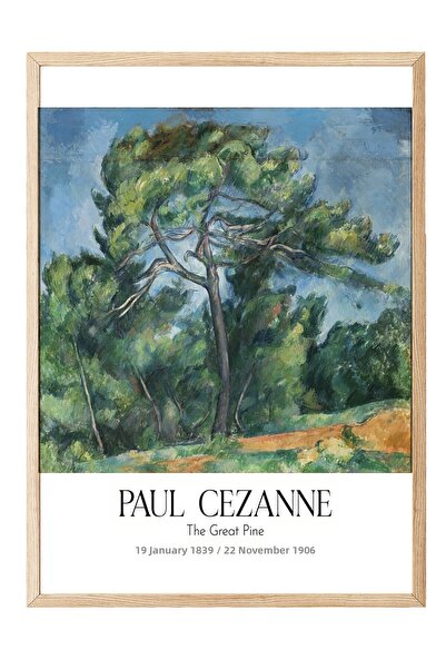 Postifull Paul Cézanne - Pinul Mare, Tablou înrămat pe lemn, Seria de artă NR...