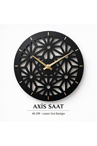AS TASARIM LAZER Axi̇s Premium Geometric Wall Clock 40 Cm.