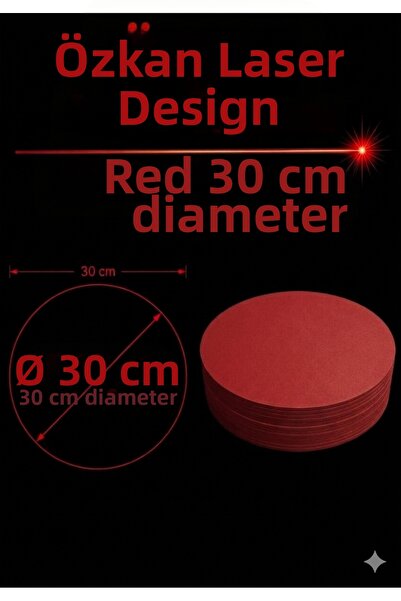 Özkan Lazer Red 6 Pieces 30 cm Supla 3 mm Single-Sided Painted Runner Service...