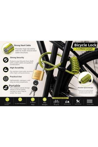 Vi Caro Steel Rope E Scooter Lock Bicycle Lock Security Lock