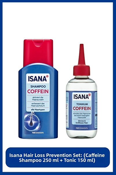 ISANA Anti-Hair Loss Set: Caffeine Shampoo 250 ml + Tonic 150 ml