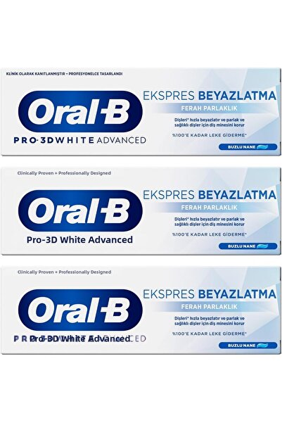 Yıldızan Ttktechnology Oral-B Pro 3D Advanced Express Whitening Fresh Shine T...