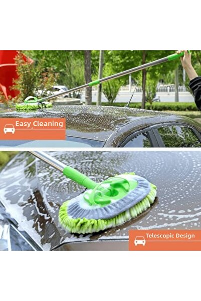 Yıldızan Terra Organic Car Wash Brush Mop/Mop, Long Handle Detailed Washing B...