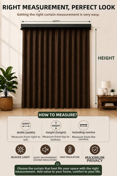 SHY TEKSTİL Mink Blackout Background Curtain Heat and Sound Insulating Solid Color