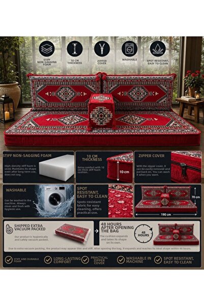 md home carpet Set de perne pentru colțul muzical, lavabile, cu fermoar, bure...