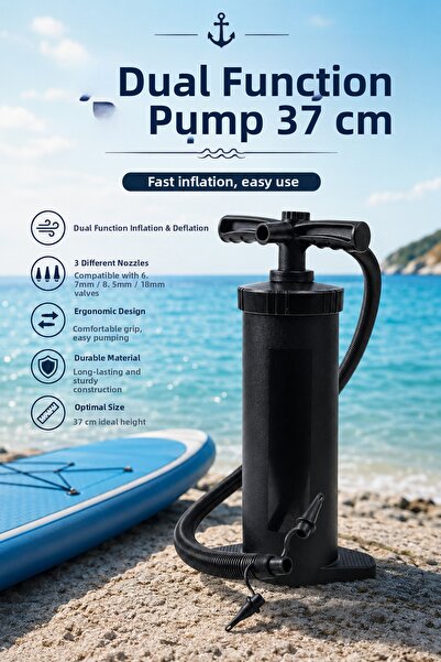 craftivio Dual Function Hand Pump 37 cm - Inflatable Mattress, Pool, and Boat...