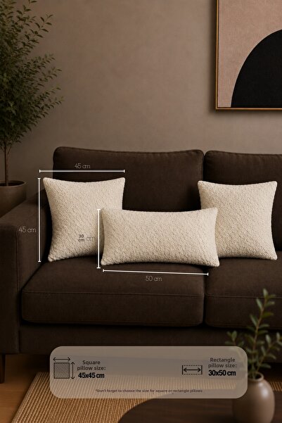 Mislina Home Бохемска декоративна калъфка за възглавница 45X45 см кремава едн...