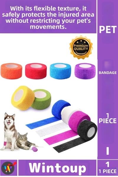 Wintoup # Bandage Flexible Practical Cat Dog Self-Adhesive Pet First Aid Band...