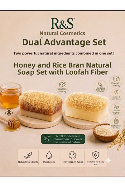 R&S Doğal Kozmetik Donkey Milk, Honey & Rice Extract Natural Soap 2-Pack Adva...