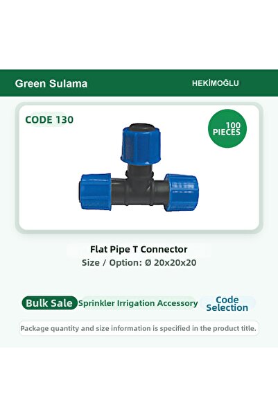 HEKİMOĞLU Flat Pipe Screw Te Ø 20X20X20 100 Pieces Package Code 130