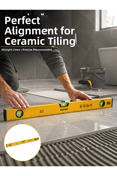 Epilons 600mm spirit level, yellow durable body, precision measurement, next ...