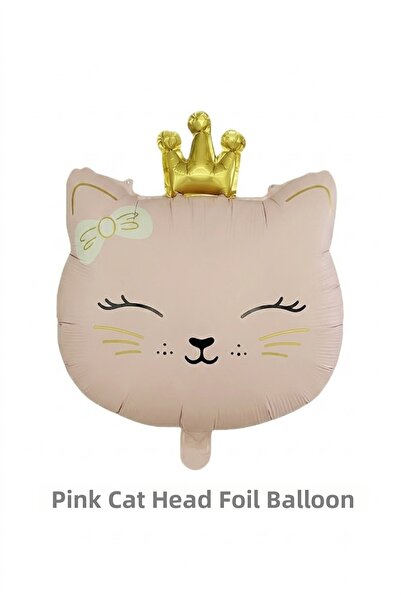 baloss fer Pink Cat Head Foil Balloon 51 X 54.5 cm 1 Piece Birthday Party and...